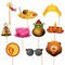 10 Pcs Navratri Photo Booth Props Kit Jai Mata Di Decoration Item Navaratri Hindu Festival Celebration Party Favors Decorations Kit for Photoshoot Home Indoor Outdoor Decor